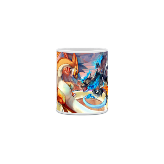 Caneca Porcelanato Personalizada Anime Pokémon Charizard