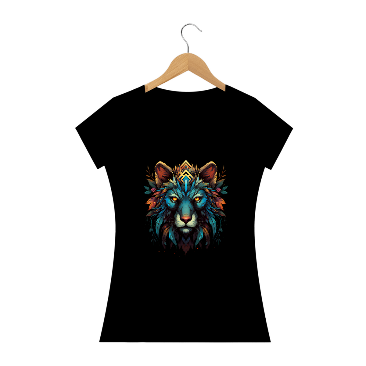 Nome do produto: Camiseta Feminina Leão