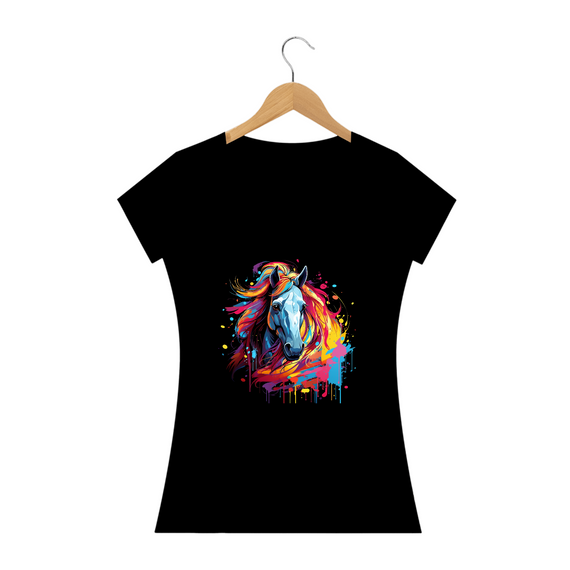 Camiseta Feminina Cavalo - Colors