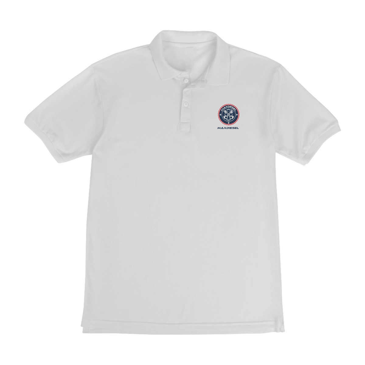 Nome do produto: Camiseta Polo MaxDiesel Branca/cinza