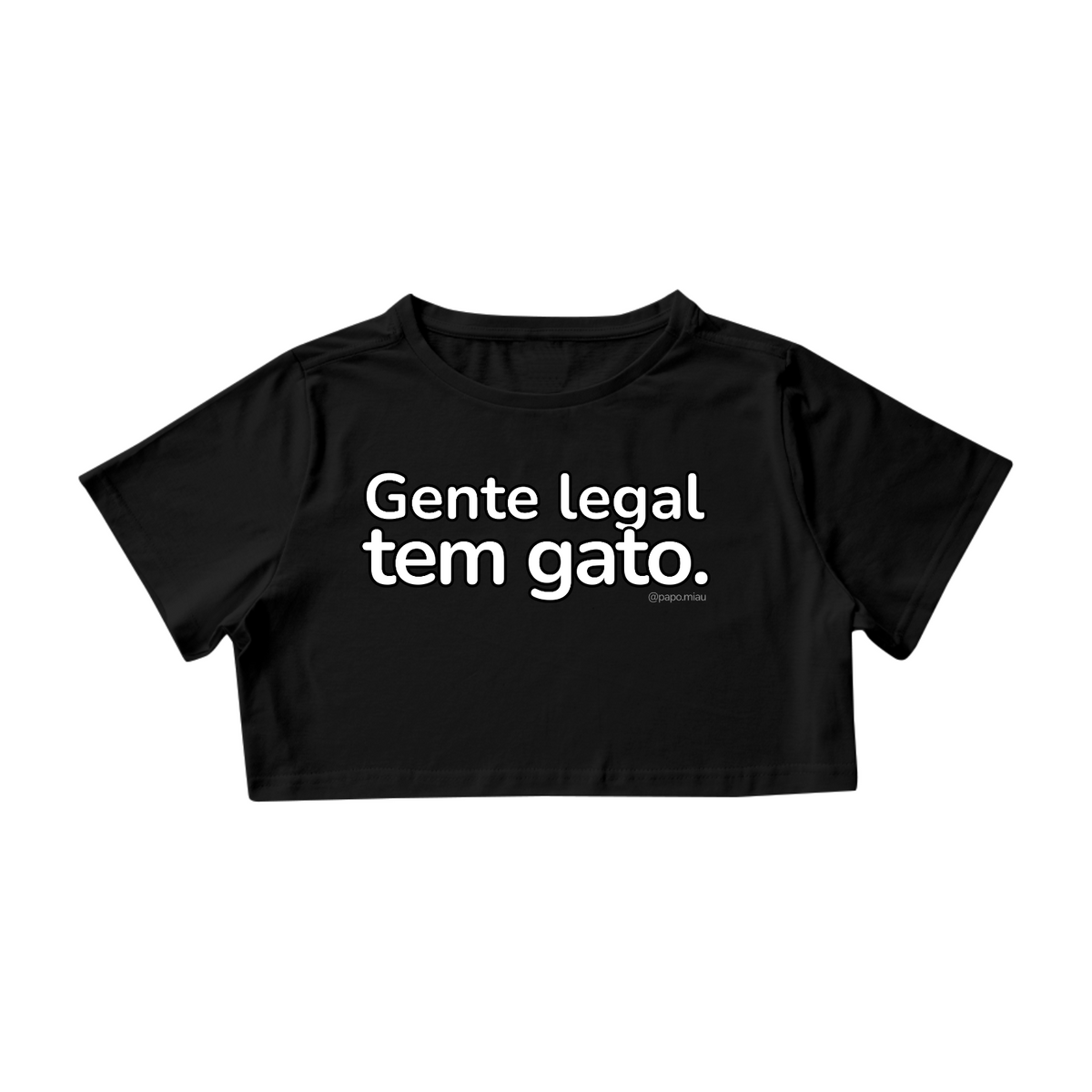 Nome do produto: Cropped Gato - gente legal tem gato