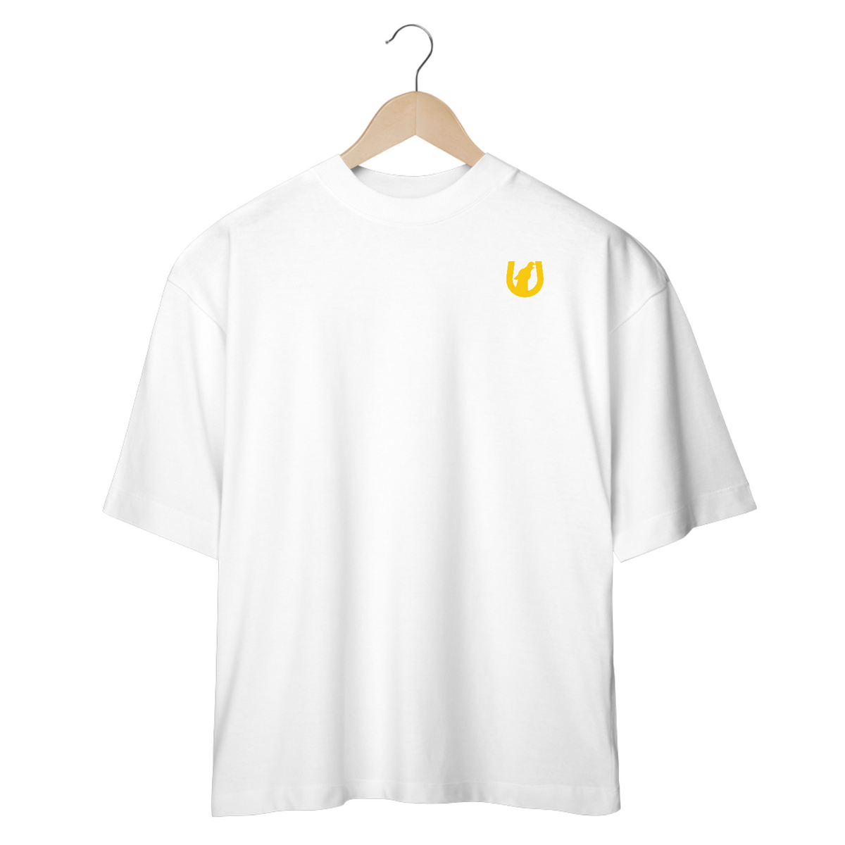 Nome do produto: Camiseta Oversized Minimalista Sbr Amarelo Frente 