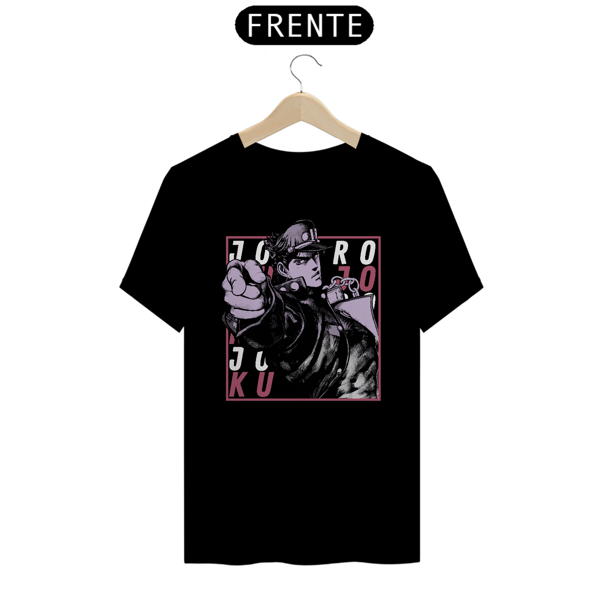 Nome do produto: Camiseta Jotaro Frente Preto