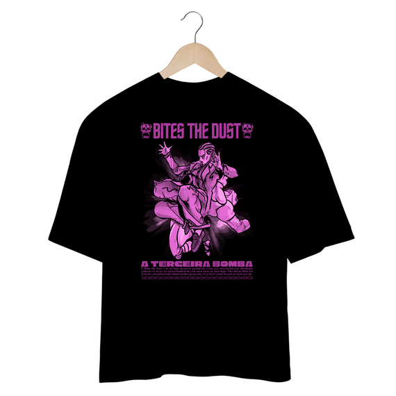 Camiseta Oversized Bites Rosa Frente