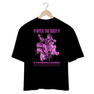 Camiseta Oversized Bites Rosa Frente