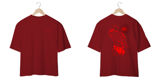 Nome do produtoCamiseta Oversized Time Erase Vermelho Frente Costas