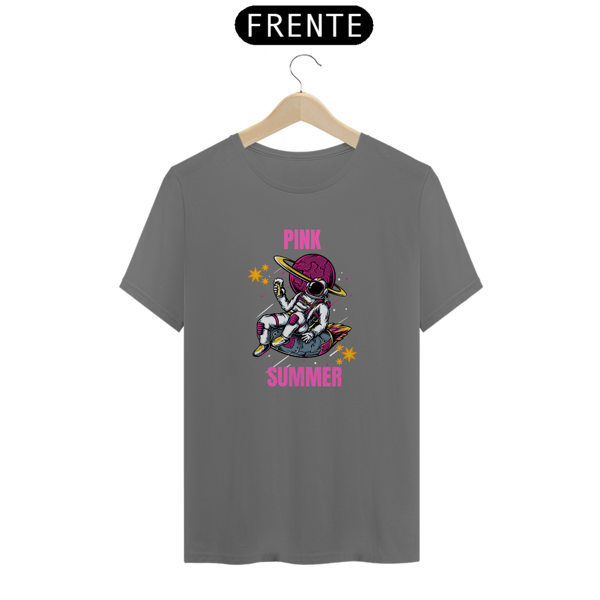 Nome do produto: Camiseta Astronauta Beer - Pink Summer