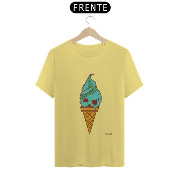 T-Shirt Estonada- Coleção Verão - Estampa Casquinha de Sorvete