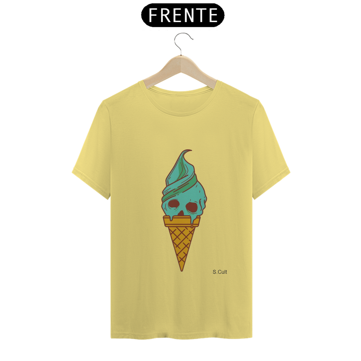 Nome do produto: T-Shirt Estonada- Coleção Verão - Estampa Casquinha de Sorvete