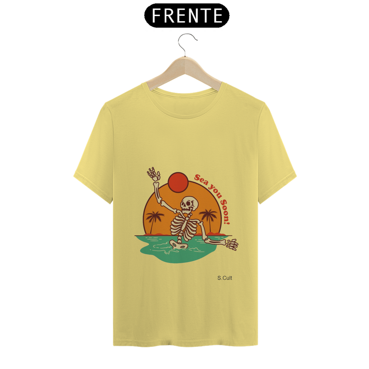 Nome do produto: T-Shirt Estonada- Coleção Verão - Estampa Caveira Relex