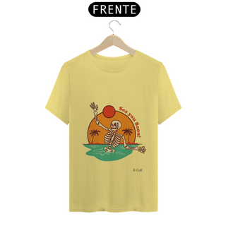 T-Shirt Estonada- Coleção Verão - Estampa Caveira Relex