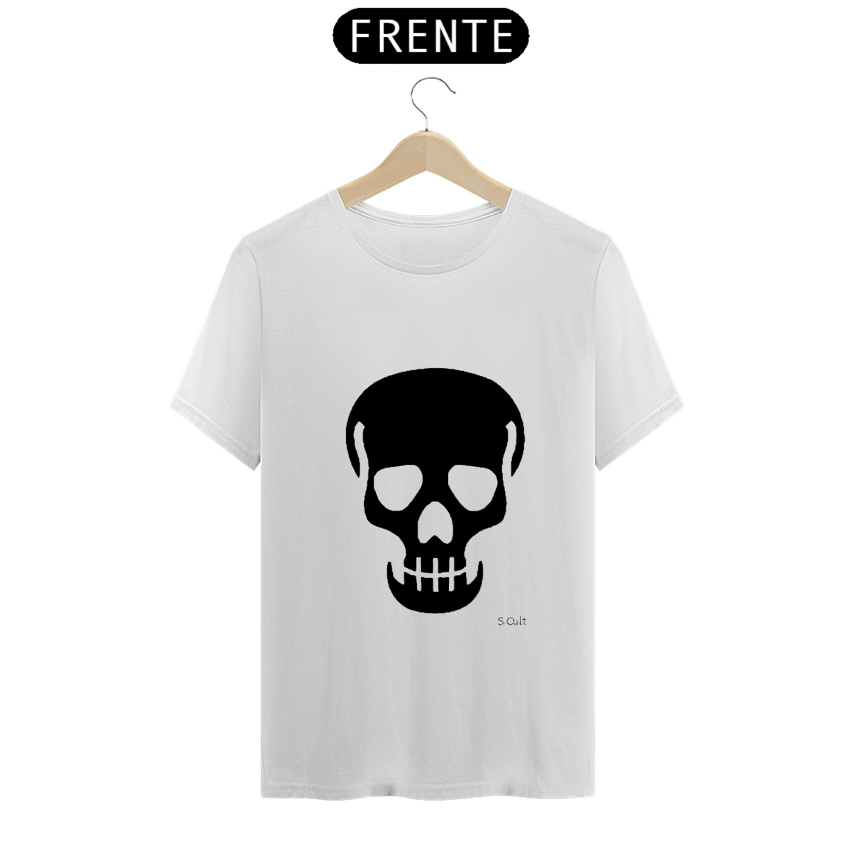 Nome do produto: T.Shirt Coleção Estampas Caveiras - Caveira Negra 