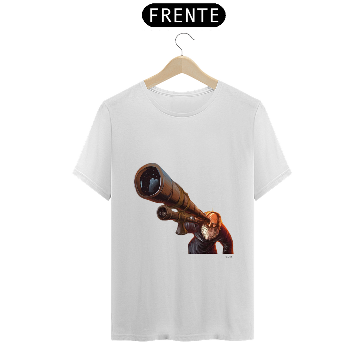 Nome do produto: T-Shirt Prime - Coleção cientista maluco - Galileu Galilei