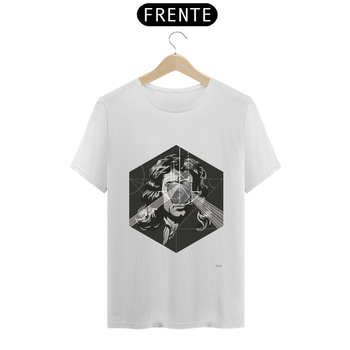 Nome do produto: T-Shirt Prime - Coleção cientista maluco - Isaac Newton