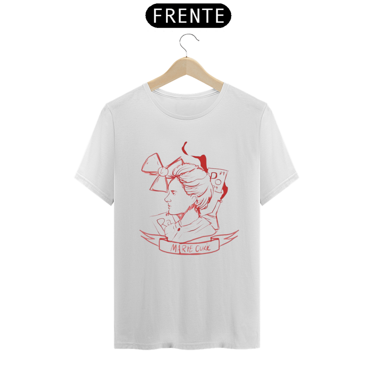 Nome do produto: T-Shirt Prime - Coleção cientista maluco - Marie Curie