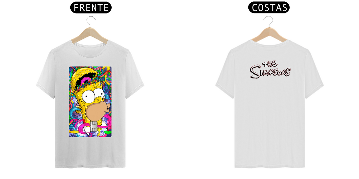 Nome do produto: T.Shirt Prime - Coleção The Simpsons - Homer Simpson Psicodélico 