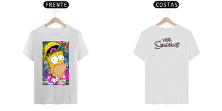 T.Shirt Prime - Coleção The Simpsons - Homer Simpson Psicodélico 