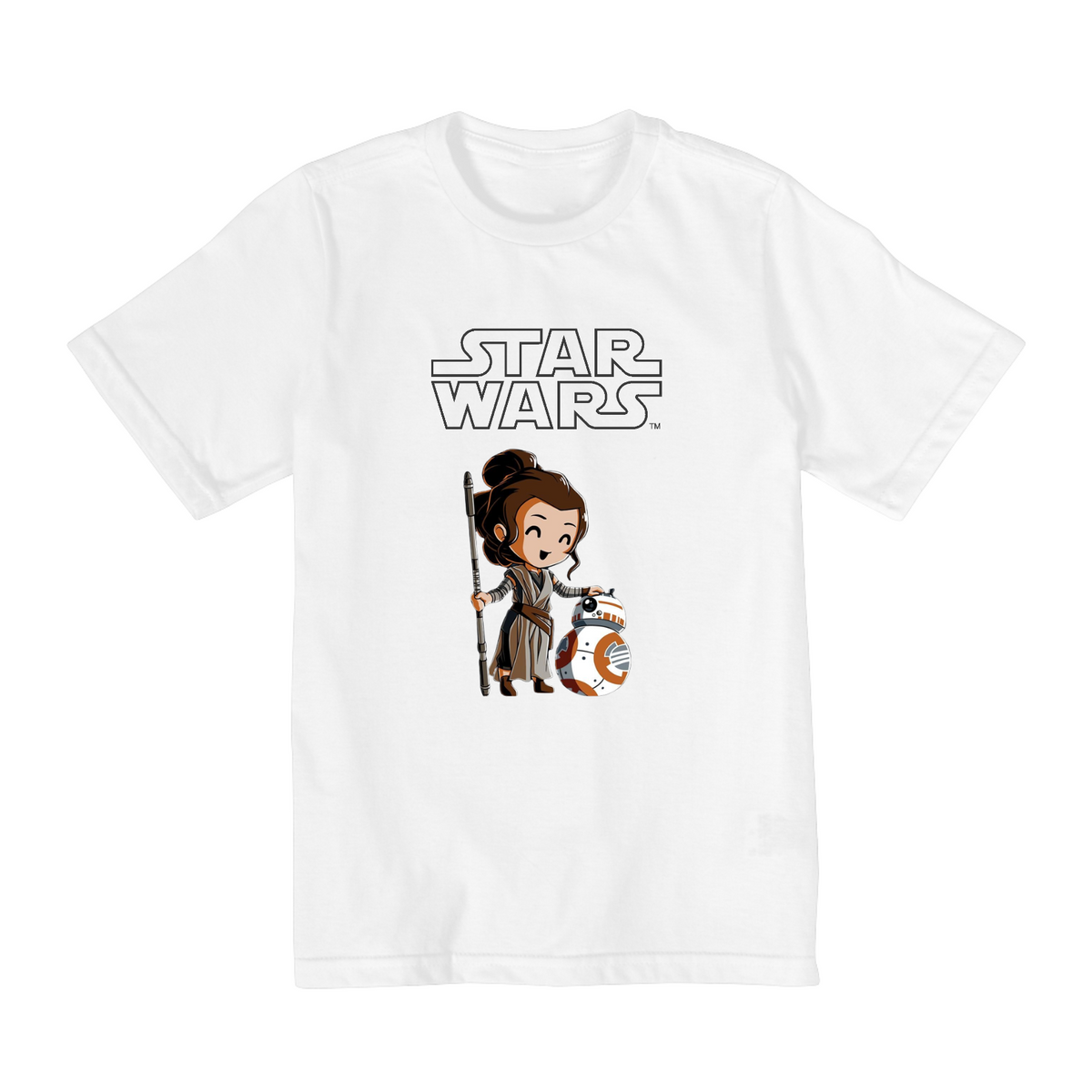 Nome do produto: Coleção Star Wars - Camiseta infantil 02 a 08 anos - Droide e