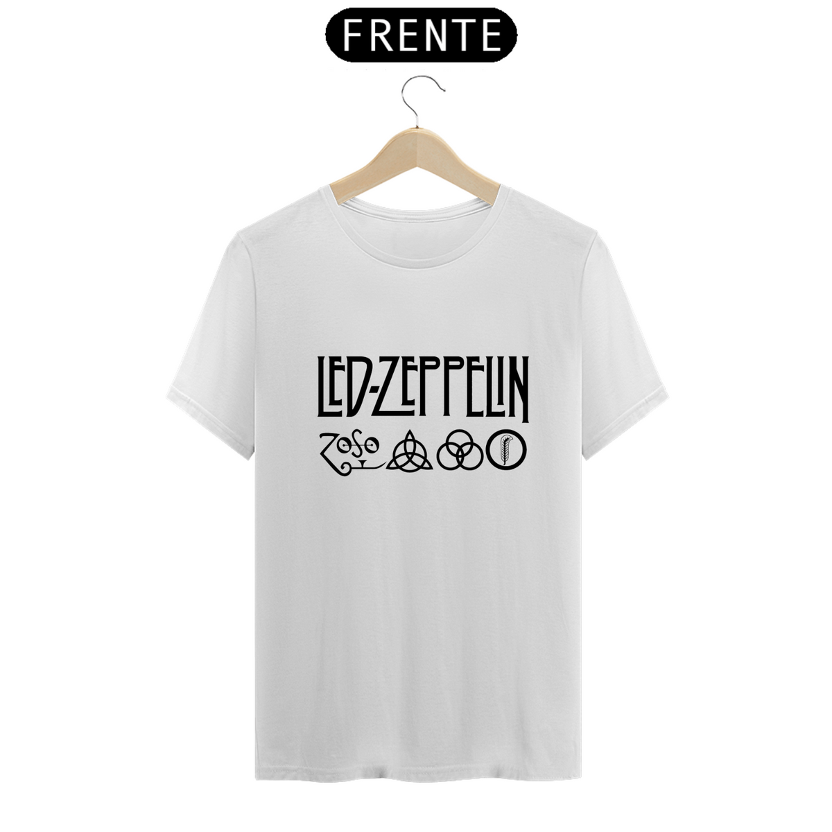 Nome do produto: T.Shirt Prime - Coleção Clássicos do Rock: Estampa Led Zeppelin