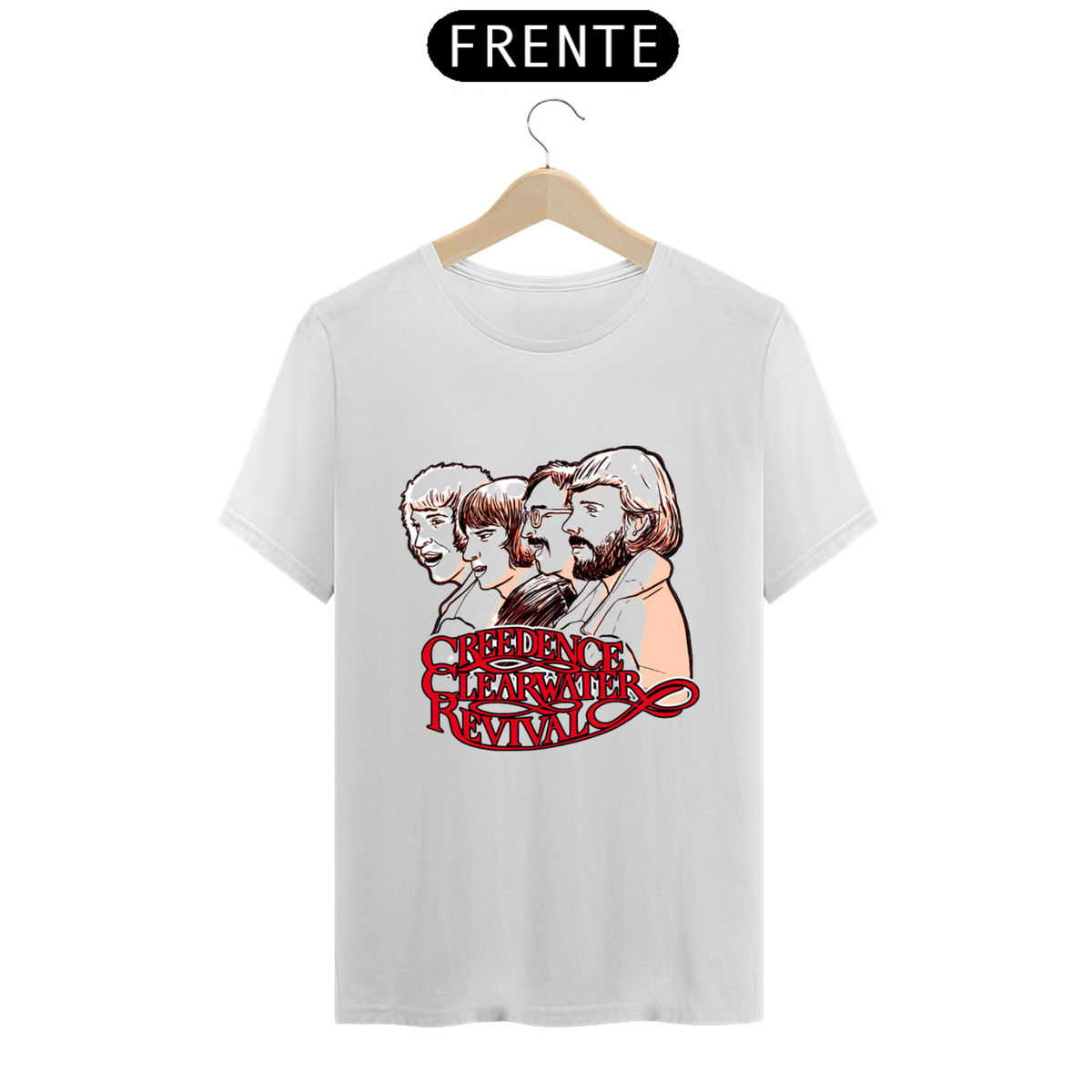 Nome do produto: T.Shirt Prime - Coleção Clássicos do Rock: Estampa Creedence 