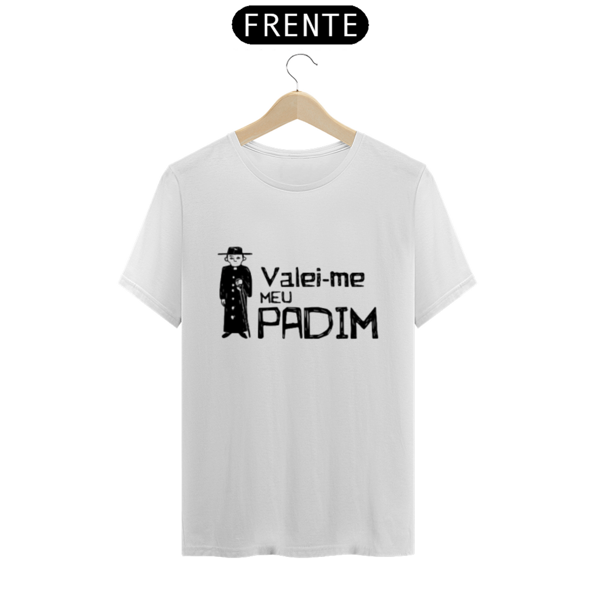 Nome do produto: T.Shirt Prime - Colecão Cordel - Estampa * Valei-me meu padim*