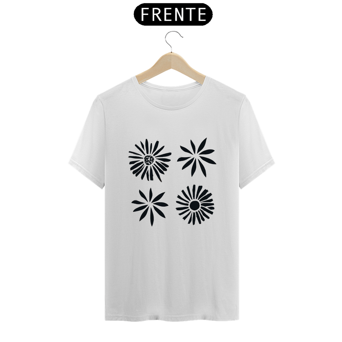 Nome do produto: T.Shirt Prime - Colecão Cordel - Estampa * Flores*