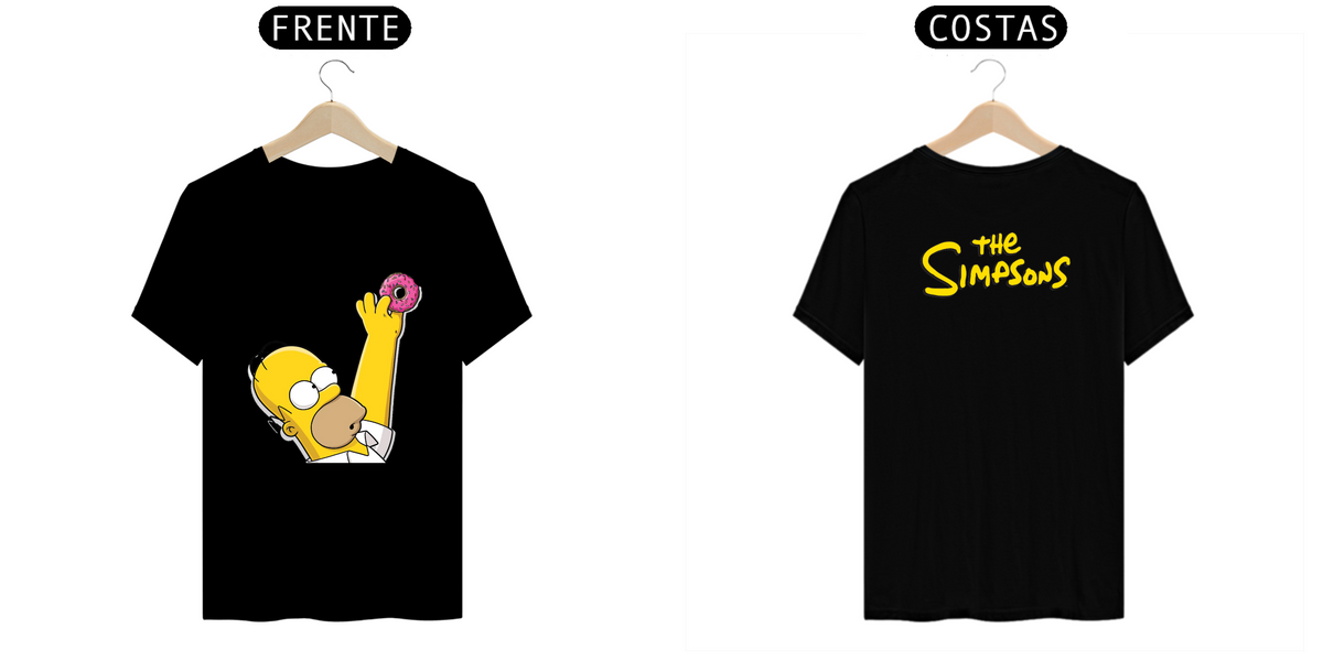 Nome do produto: T.Shirt Prime - Coleção The Simpsons - Homer e o Donuts