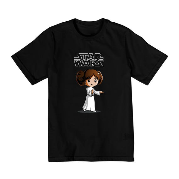 Coleção Star Wars - Camiseta infantil 02 a 08 anos - Princesa Leia