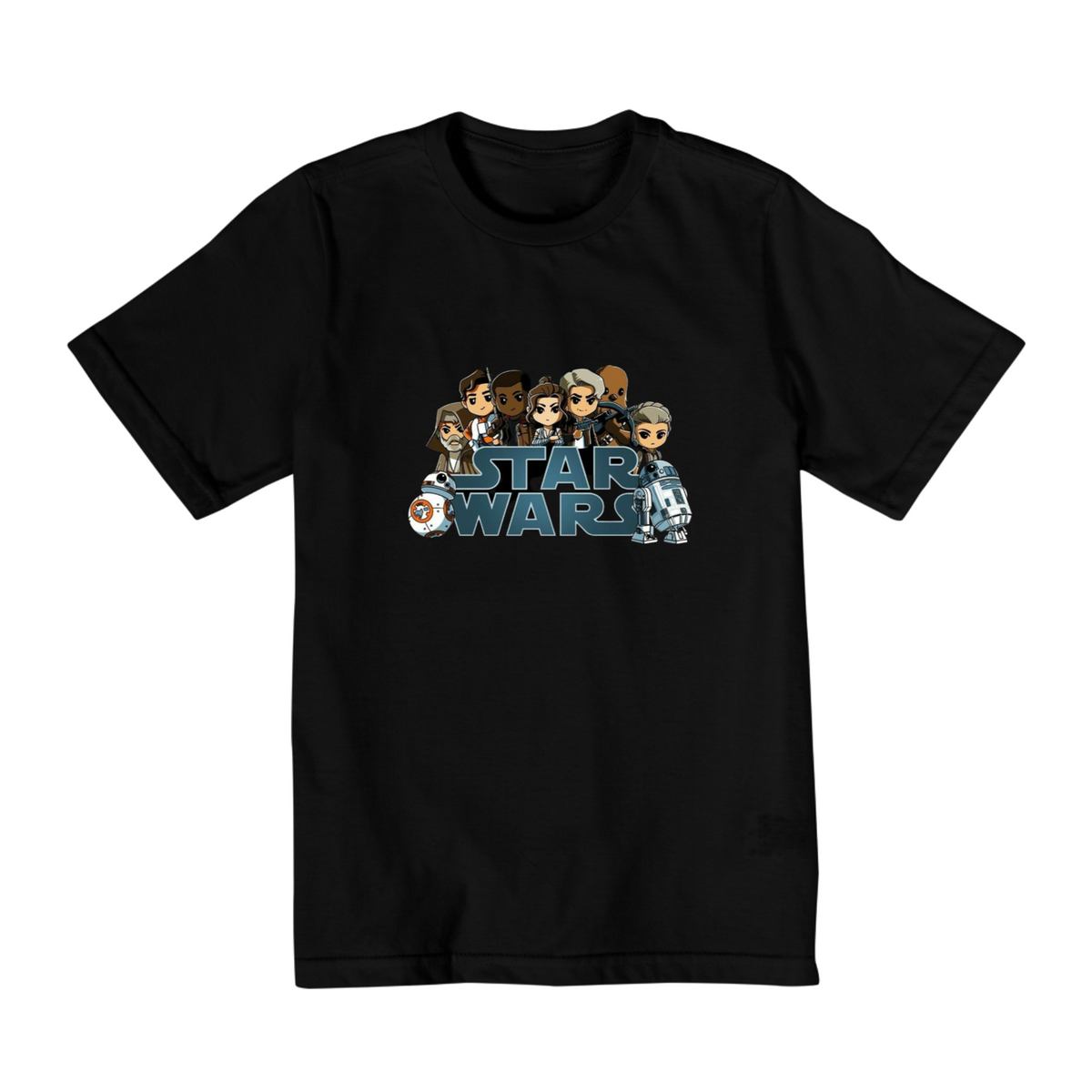 Nome do produto: Coleção Star Wars - Camiseta infantil 02 a 08 anos - Personagens