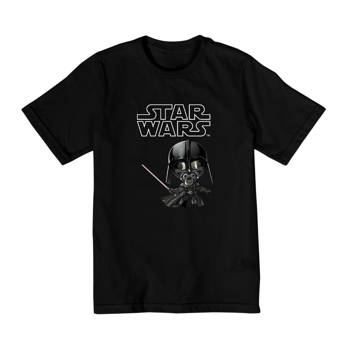 Nome do produto: Coleção Star Wars - Camiseta infantil 02 a 08 anos -  Darth Vader 