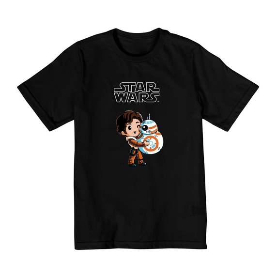 Coleção Star Wars - Camiseta infantil 02 a 08 anos - Droide e Lucky 