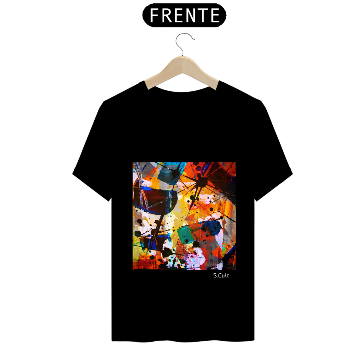 Nome do produto: T-Shirt Coleção Abstrato Colors- Estampa Pintura asbtrata colorida modelo c