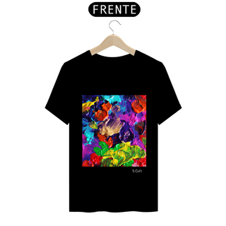T-Shirt Coleção Abstrato Colors- Estampa Pintura asbtrata colorida modelo a