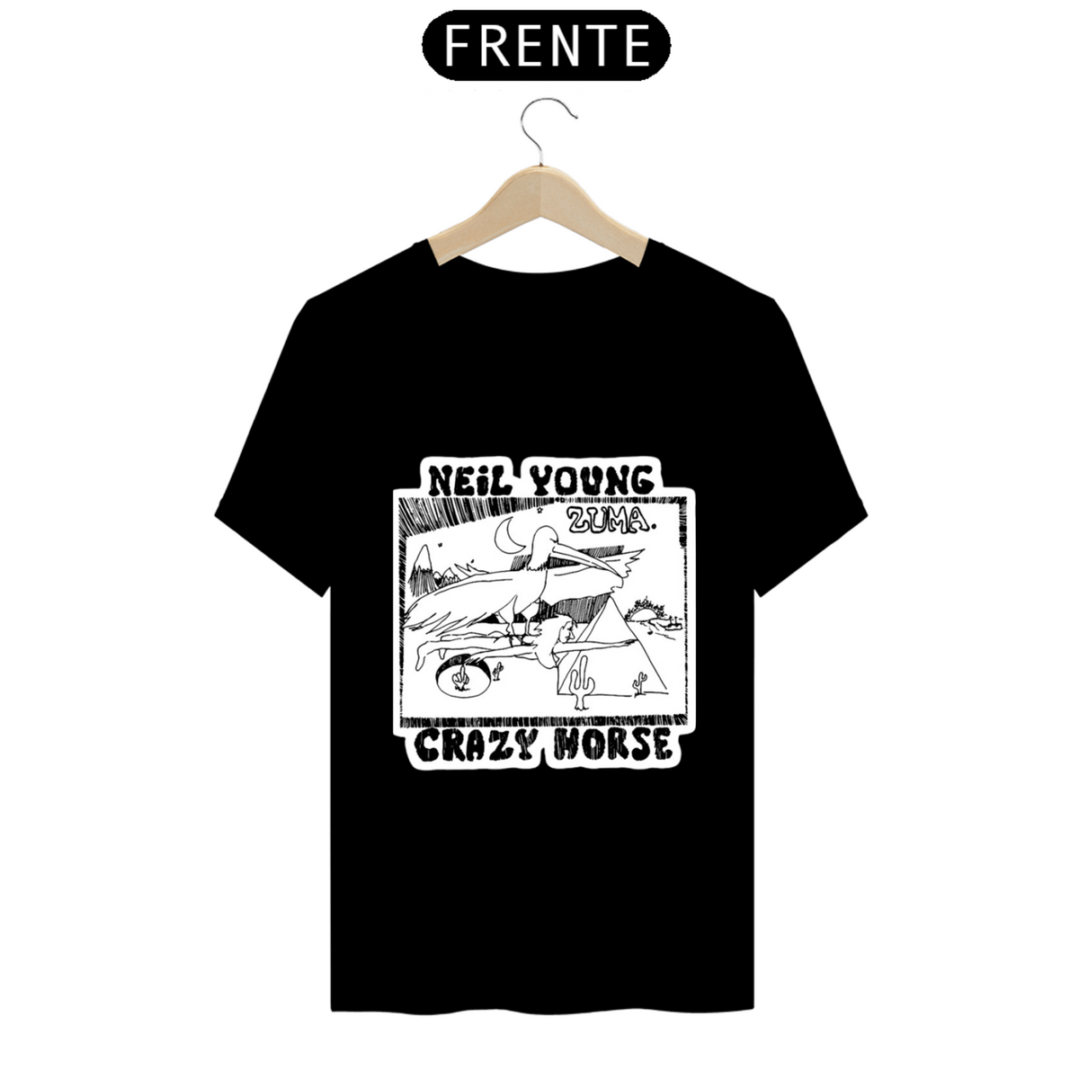 Nome do produto: T.Shirt Prime - Coleção Clássicos do Rock: Estampa Neil Young