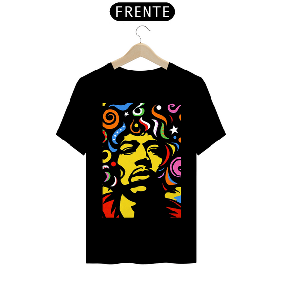 T.Shirt Prime - Coleção Clássicos do Rock: Estampa Jimi Hendrix