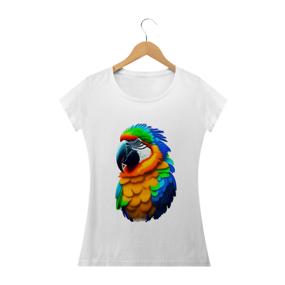 blusa femenina papagaio