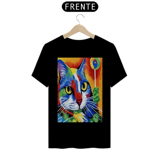 Nome do produtoCamisa Masculina Gato Colorido de Pirulito