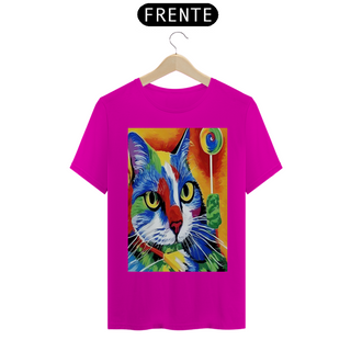 Nome do produtoCamisa Masculina Gato Colorido de Pirulito