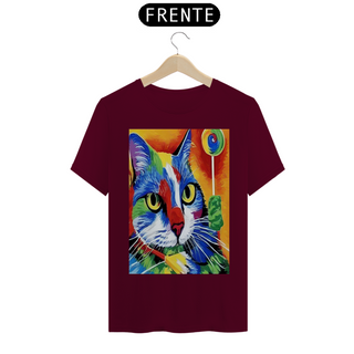 Nome do produtoCamisa Masculina Gato Colorido de Pirulito