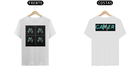Camiseta Equipe Gamer Control -frente e  costas 