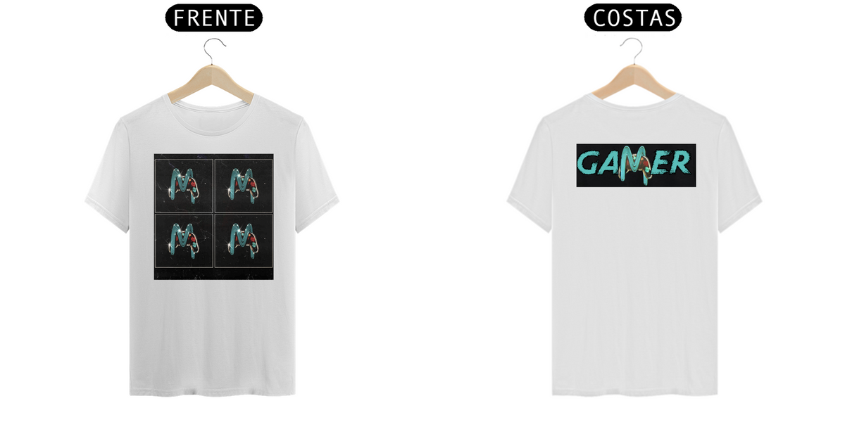 Nome do produto: Camiseta Equipe Gamer Control -frente e  costas 