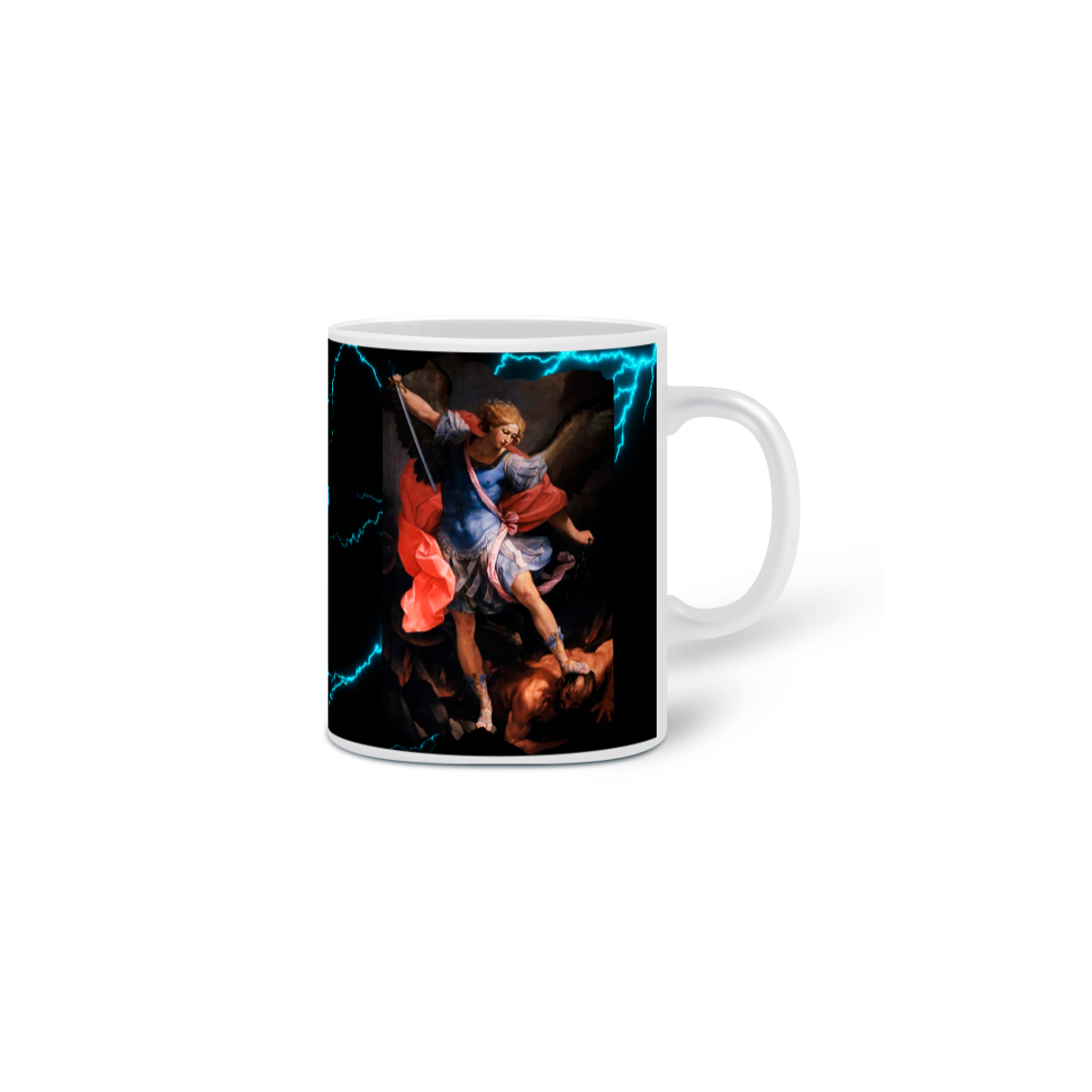 Nome do produto: Caneca Arcanjo Miguel: O Defensor Celestial