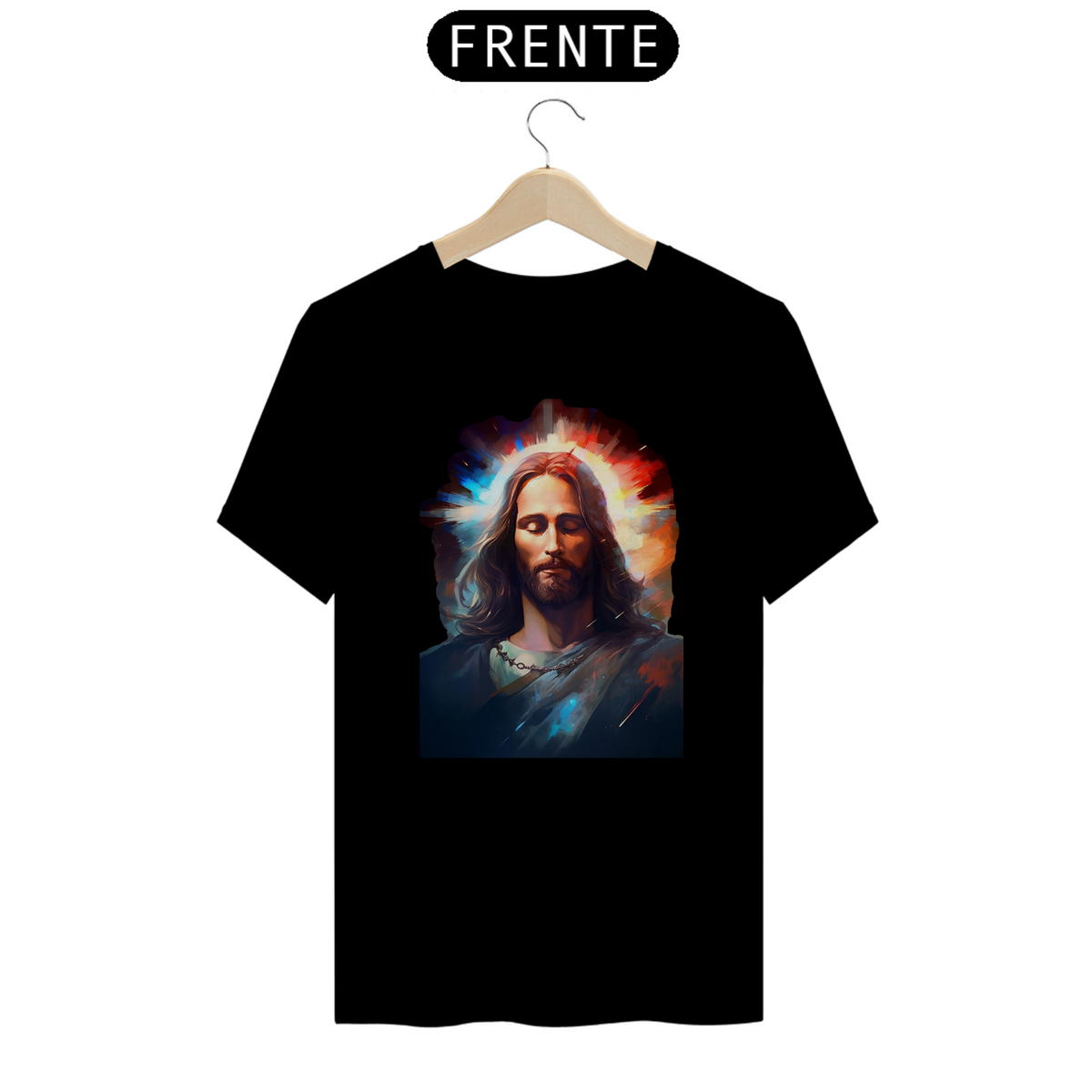 Nome do produto: Camiseta T-Shirt Quality Jesus olhos fechados 