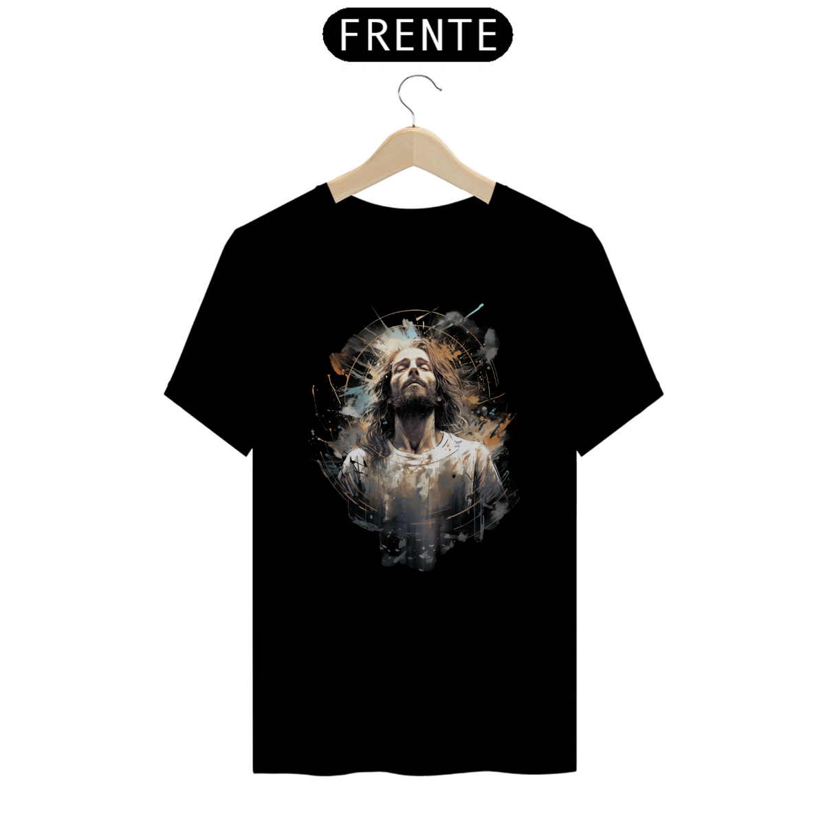 Nome do produto: Camiseta T-Shirt Quality Jesus olhos ao céu
