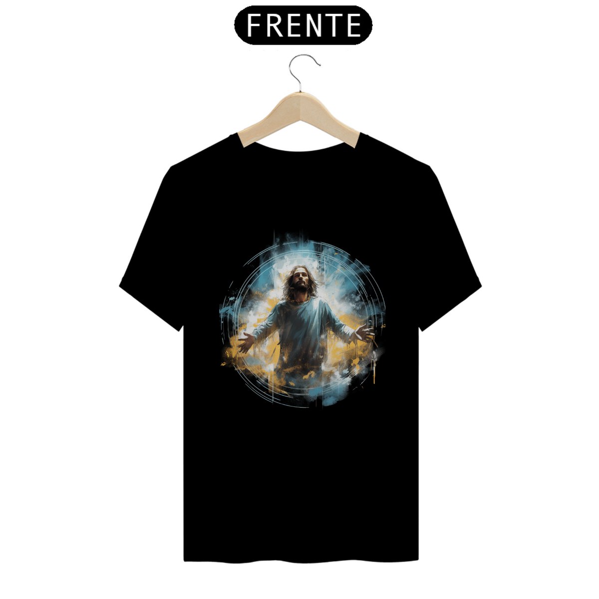 Nome do produto: Camiseta T-Shirt Quality Jesus braços abertos
