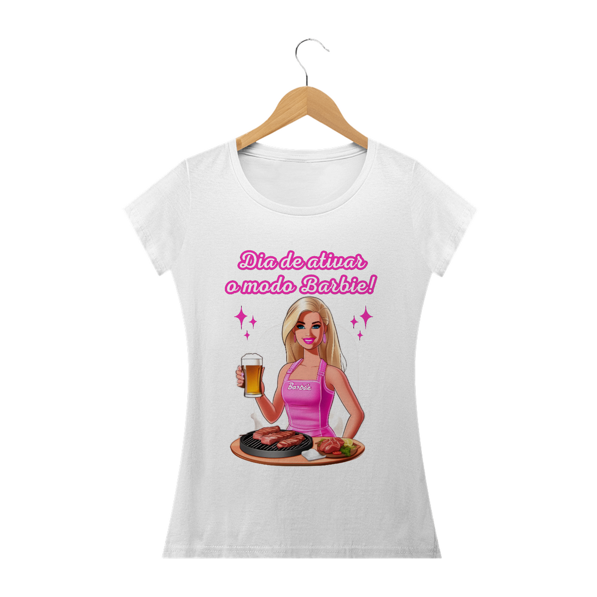 Nome do produto: Camiseta Barbie Cervejeira - Modo Barbie