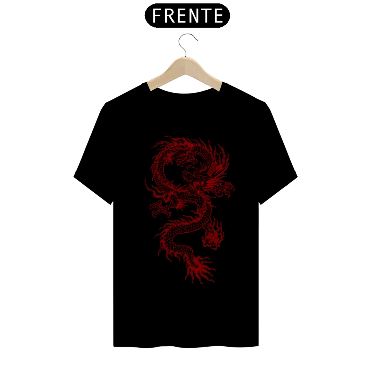 Nome do produto: Camiseta com estapa dragão 