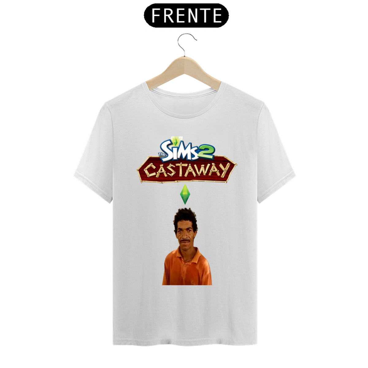 Nome do produto: CAMISETA THE SIMS 2 CASTAWAY GALO CEGO