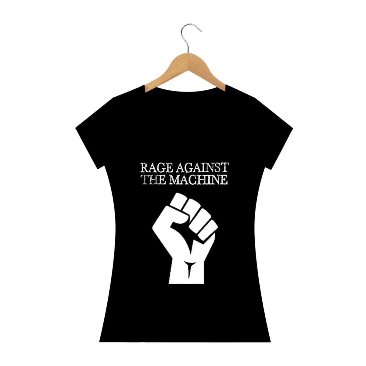 Nome do produto: CAMISETA RAGE AGAINST THE MACHINE PUNHO CERRADO BABY