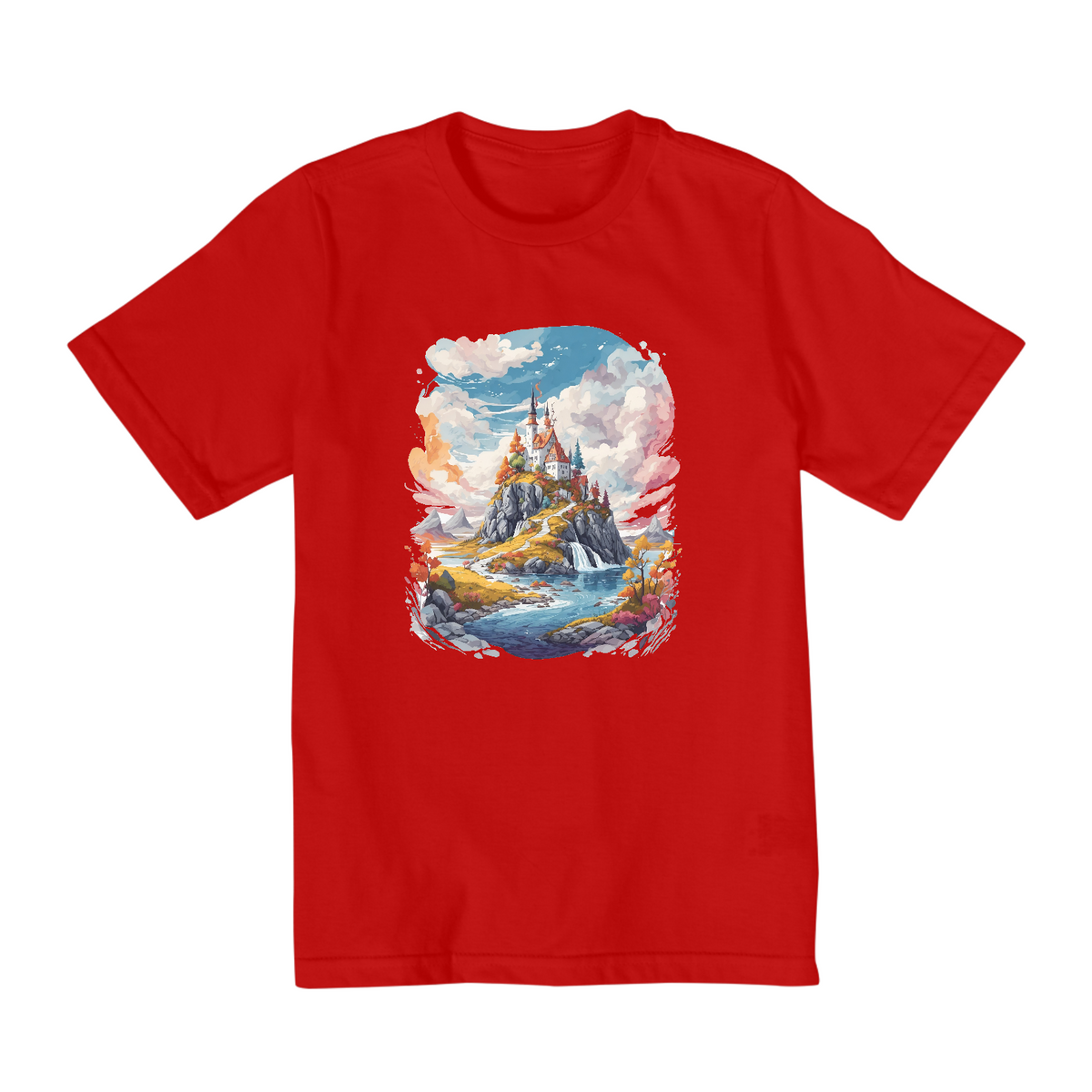 Nome do produto: CAMISETA INFANTIL CASTELO - ALL BITTEN